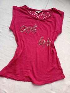 Pink Sequin T-Shirt