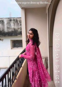 sale 🥳🥳Pink Printed Kurta Set