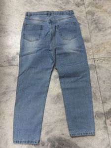 Distressed Light Wash Mom Jeans
