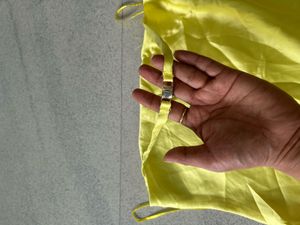ZARA YELLOW SATIN TOP