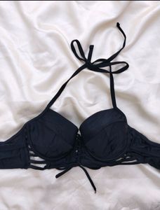 Black Halter Bikini Top