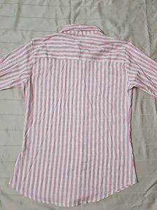Pink and White Striped Shirt