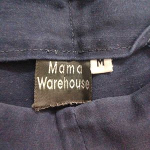Navy Blue High-Waisted Shorts M