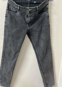 Washed Grey Denim Jeans