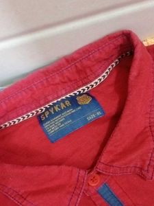 Classic Red Button-Down Shirt