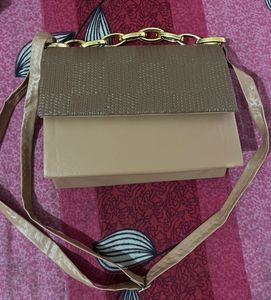 nude Stylish Sling Bag for Women | Pre-Loved