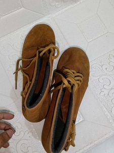 Stylish Brown Suede Lace-Up Boots