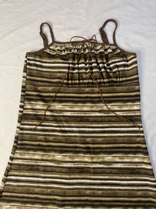 Striped Spaghetti Strap Dress