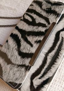 Chic Zebra Print Clutch Bag handbag
