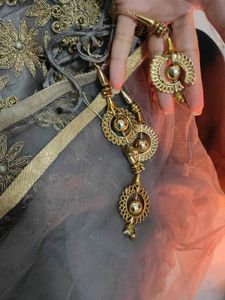 get free earrings Grey Embroidered Lehenga Choli