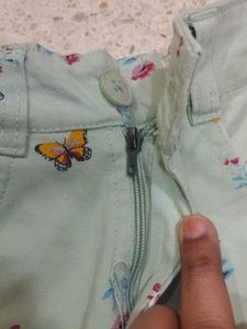 Cute Floral Butterfly Print Pants