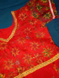 Vibrant Red Ethnic Kurta Set
