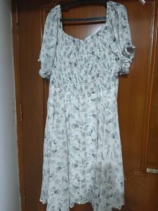 Floral Print Square Neck Dress