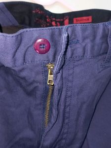 Derby Navy Blue Semi Formal Men's Trousers