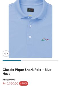 Greg Norman Men's Light Blue Polo Shirt