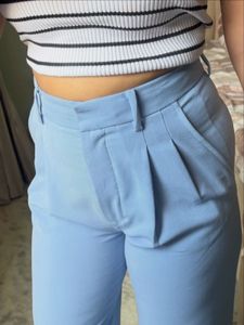 Light Blue Cotton korion Pants