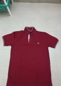 Men's Maroon Polo T-Shirt -Reid & Taylor make ,