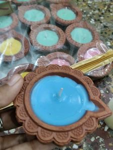 15 Decorative Clay diyas
