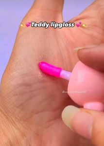 Cute Pink teddy lipgloss Keychain