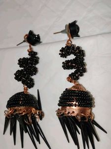 Unique Black Dangle Earrings