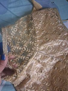 Embroidered Red Saree
