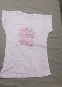 Pink Striped Girls T-Shirt 🩷