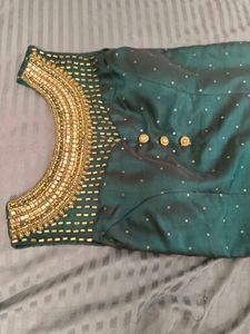 Embellished Green kurta top