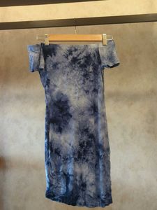 Tie-Dye Mini Bodycon Dress (S)