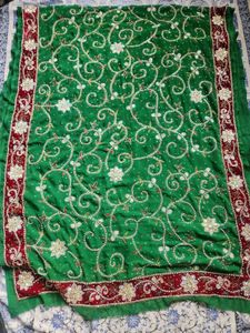 Green full work Saree