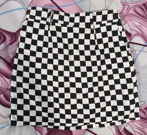 Checkerboard Mini Skirt