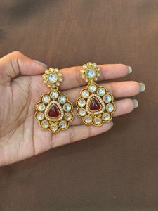Exquisite Red Stone Necklace Set