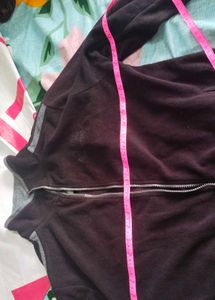 Men's Black Zip-Up Jacket