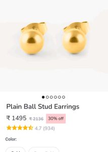 Plain Ball Stud Earrings