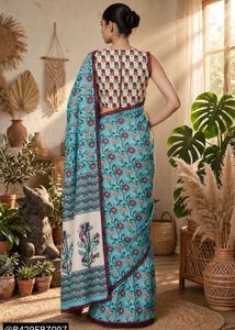 Beautiful Floral Print Saree