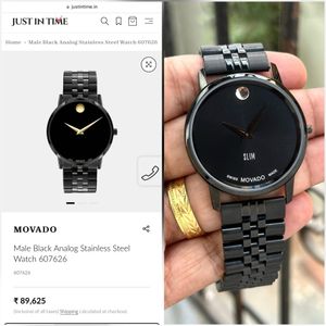 Movado Slim Black Watch