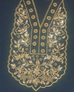 Elegant Embroidered Neckline Patch