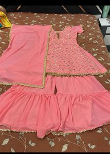 bollywood style Pink Sharara Suit for girl /woman