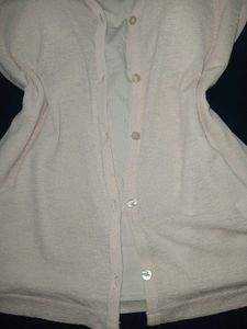 Lightweight Mesh Pink Cardigan Top