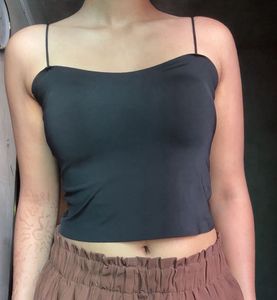 Sleek Black Spaghetti Strap Top