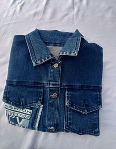 Stylish Denim Jacket with Patches