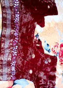 Maroon Embroidered Blouse