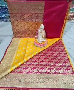 kathan banarasi Silk Saree with stiched blouse