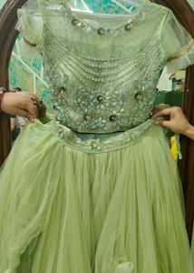 Designer Light Green Lehenga Choli