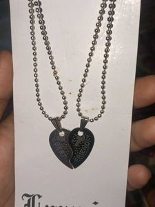 Best Friends Heart Pendant Necklace Set