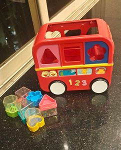 Kids Shape Sorter Bus Toy