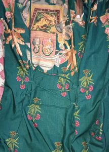 Green Kalamkari Short Kurti