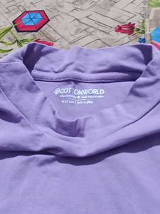 Cottonworld - Lavender Mini T-Shirt Dress