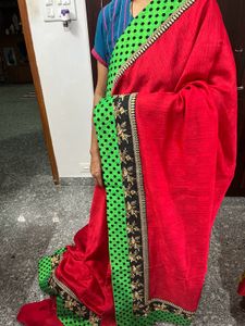 Red Designer Saree