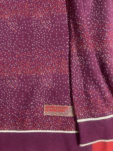Maroon Printed Crew Neck Sweater