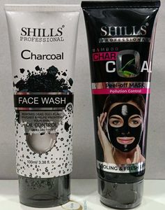 (1+1)SHILLS Charcoal Face Wash &amp; Peel-off Mask Set